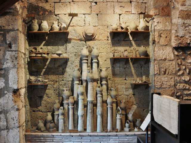 Medieval terracotta pipes and vases, Room "A", Marco Sciarra