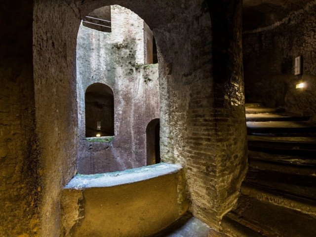 Detail of the internal windows of the Well of San Patrizio, 2022