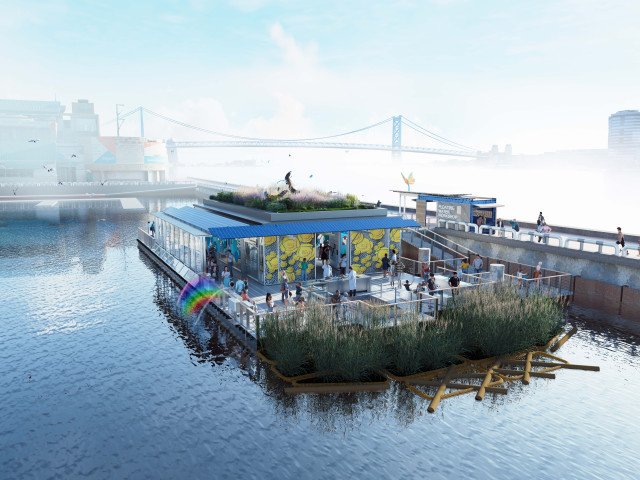 Floating Water Workshop - Exterior render