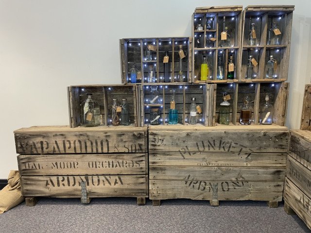 Installation at Mooroopna Education and Activity Centre, Bottles left