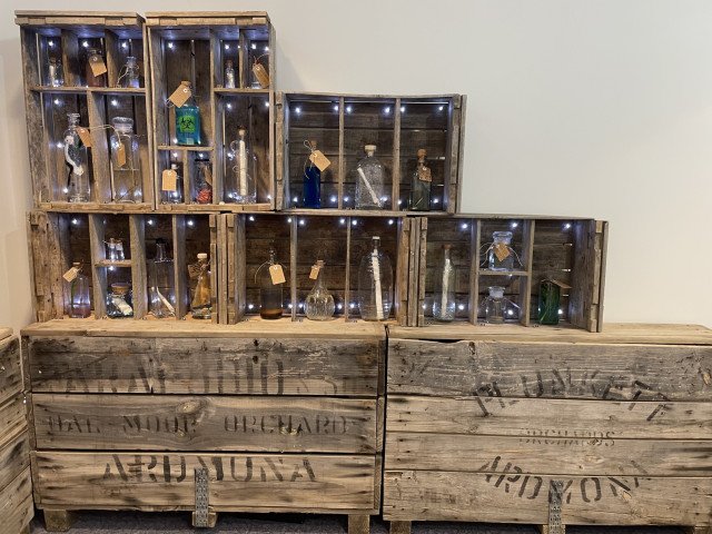 Installation at Mooroopna Education and Activity Centre, Bottles right