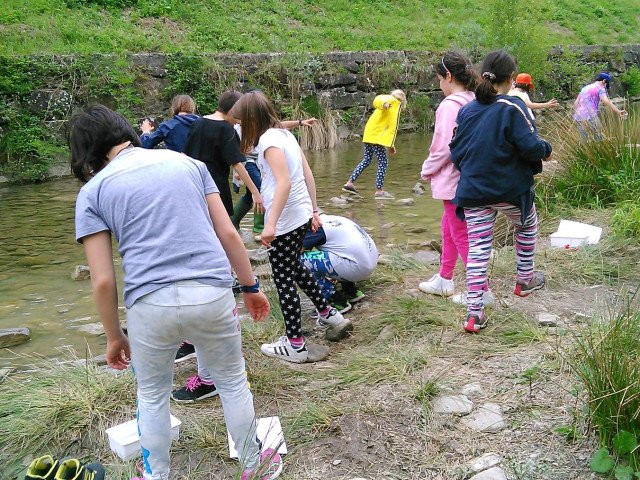 School activities at stream, IDRO (properthy of museum, 2020)