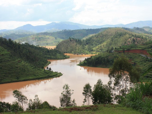 Nyabarongo river overlooking the Congo Nile ridge.