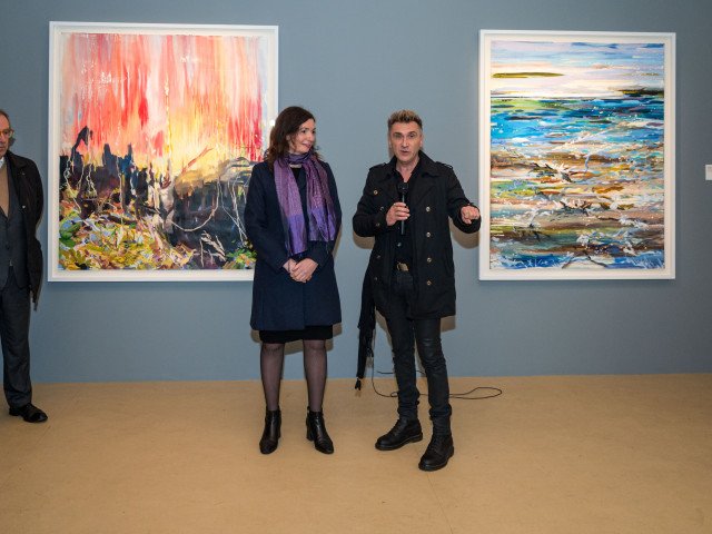 Nikki Lindt and Stefano Cagol at the opening of Soil Art Tales at Serralves Foundation. Credits: NVStudio Serralves