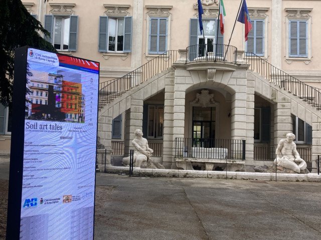 Villa Altieri, an historical palace managed by the Metropolitan City of Rome hosting the exhibition Soil Art Tales